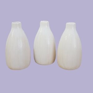 3pc Lined Matching Bud Vase's